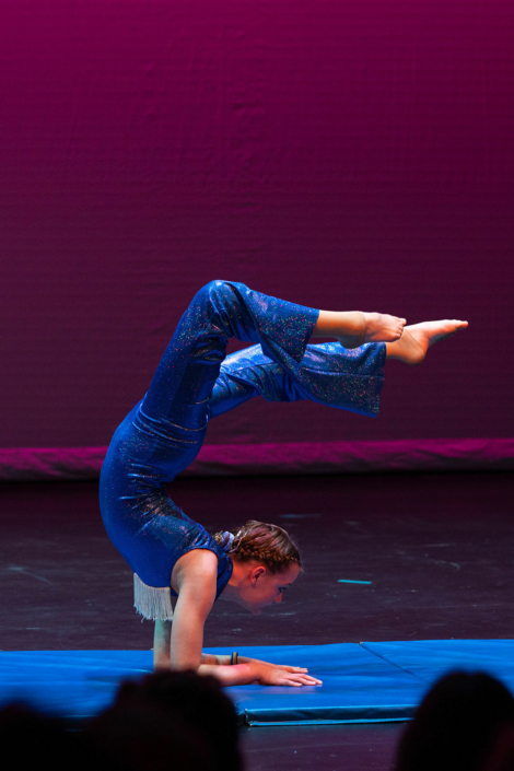 Gymnastics performance at the Madison Youth Arts center