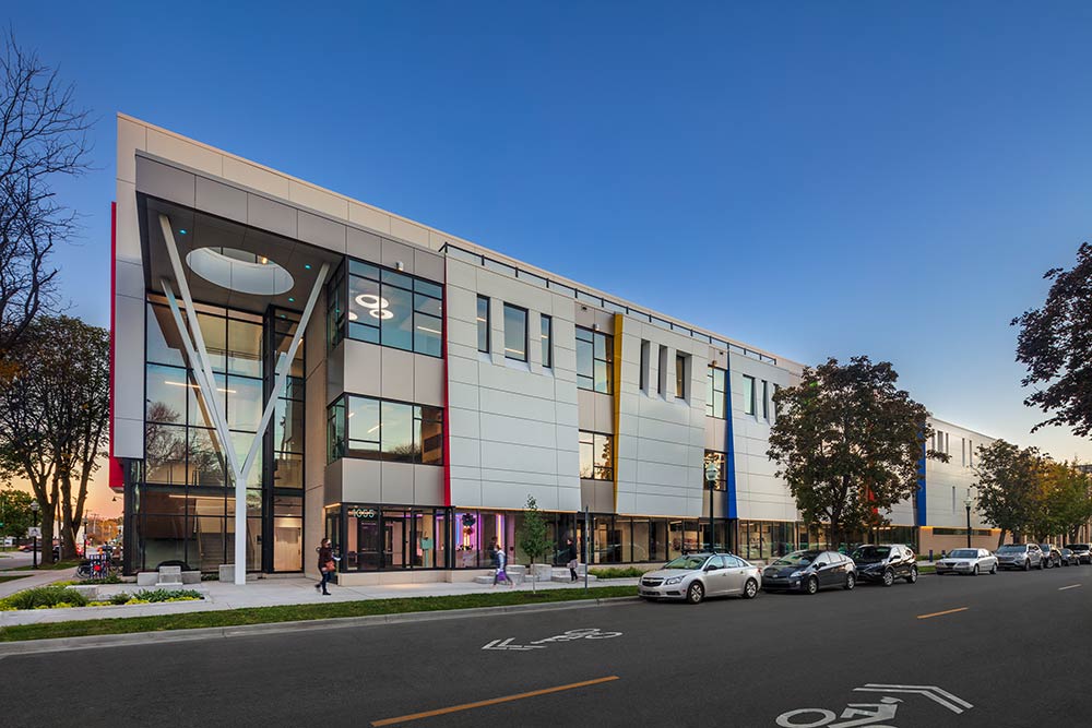 An exterior photo of the Madison Youth Arts center