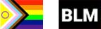 Intersex-inclusive progress pride flag and BLM icons